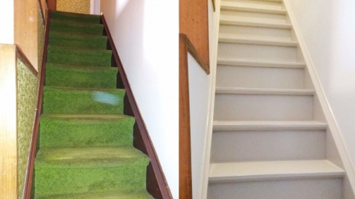 Tradinnove-Peinture-Elaerts-rénovation-escalier-avant-après